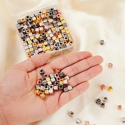 400Pcs 4 Style CCB Plastic Beads CCB-YW0001-06-1