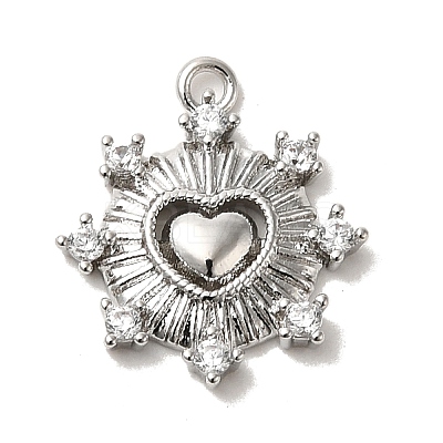 Brass Micro Pave Cubic Zirconia Charms LS-KK-D091-01P-1