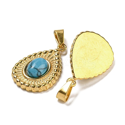 Synthetic Turquoise Pendants STAS-U024-15G-04-1