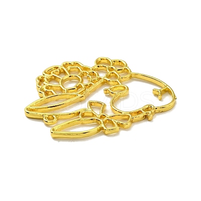 Alloy Open Back Bezel Pendants FIND-D025-01G-1