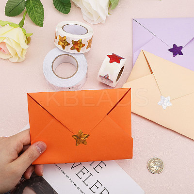 3 Rolls 3 Styles Laser Star Self-Adhesive Gift Tag Glitter Foil Sticker Labels DIY-CA0006-19-1