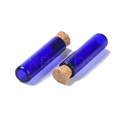 Tube Glass Cork Bottles Ornament AJEW-O032-04B-1