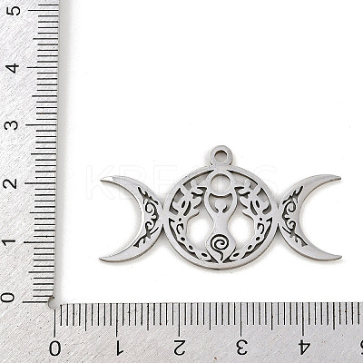 201 Stainless Steel Pendants STAS-I344-04P-1