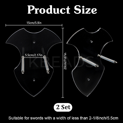 Acrylic Sword Holder AJEW-WH0270-516B-01-1