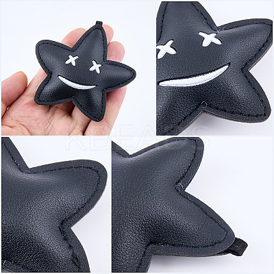4Pcs 4 Styles Imitation Leather Pendants FIND-CL0001-25-1