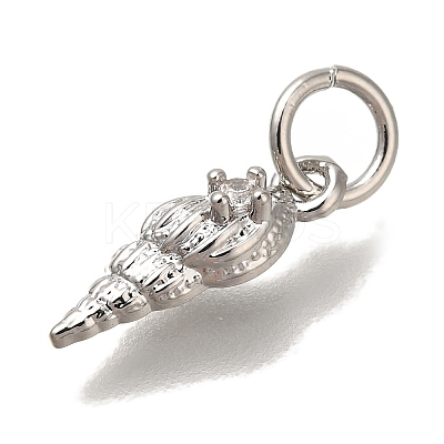Rack Plating Brass Micro Pave Cubic Zirconia Charms KK-I720-56P-1