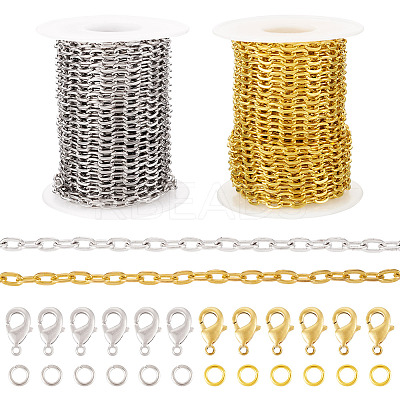 DIY Iron Cable Chains Necklaces/Bracelets Making Kits DIY-TA0011-77-1