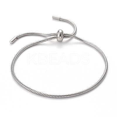 Tarnish Resistant Adjustable 304 Stainless Steel Slider Bracelet/Bolo Bracelets Making BJEW-F412-04P-1