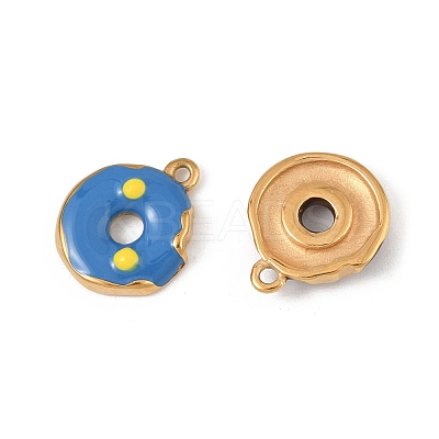 304 Stainless Steel Enamel Pendants STAS-P396-11G-M-1