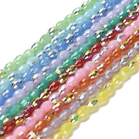 Baking Painted Glass Beads Strands DGLA-D001-02-1