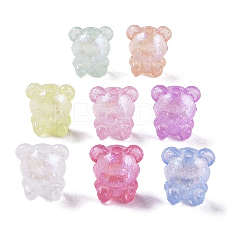 Luminous Transparent Acrylic Beads OACR-G033-06D-1