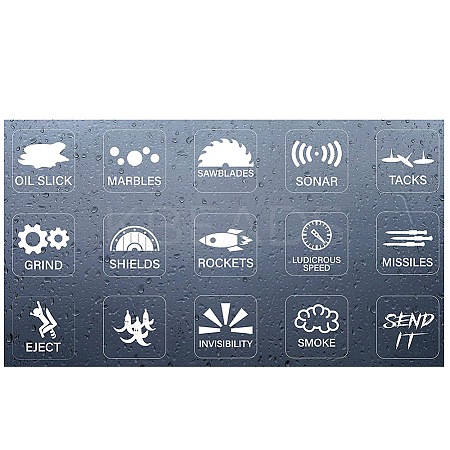 Square PVC Waterproof Car Dash Button Stickers Repaire Kits DIY-WH0349-178-1