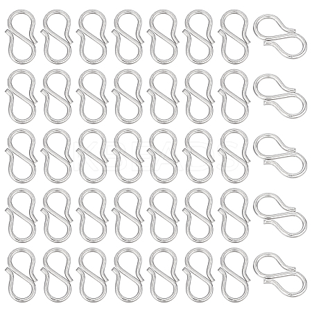 300Pcs 304 Stainless Steel S-Hook Clasps STAS-HY0001-80-1