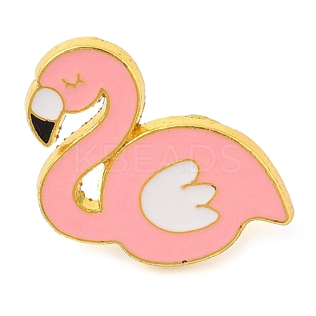 Bird Golden Alloy Enamel Brooches JEWB-I035-08G-01-1