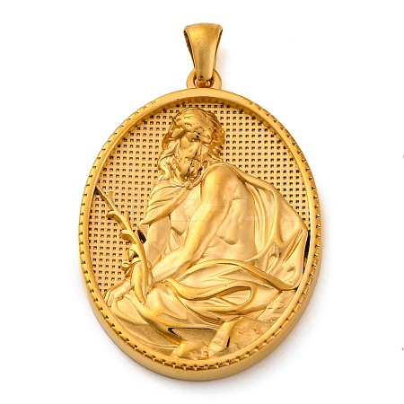 Religion Golden Tone 304 Stainless Steel Pendants LS-STAS-K289-01G-07-1