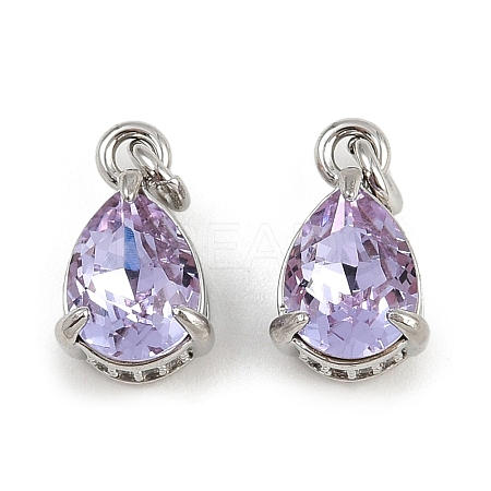 Brass Pave Cubic Zirconia Pendants KK-L240-05P-03-1