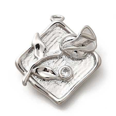 Brass Micro Pave Cubic Zirconia Pendants LS-KK-Q035-16D-P-1