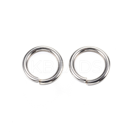 Tarnish Resistant 304 Stainless Steel Open Jump Rings X-STAS-D448-093P-10mm-1
