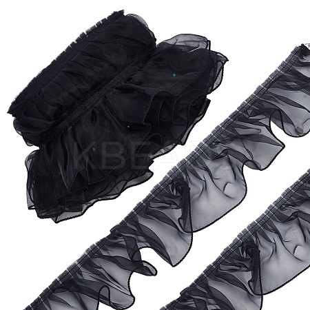 1Pc Organza Pleated Lace Trim Ribbon OCOR-HY0001-33A-1