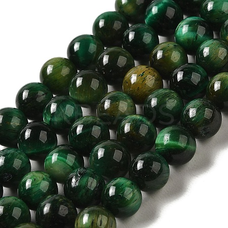 Grade AB+ Dyed Natural Tiger Eye Beads Strands G-G102-A01-03-1
