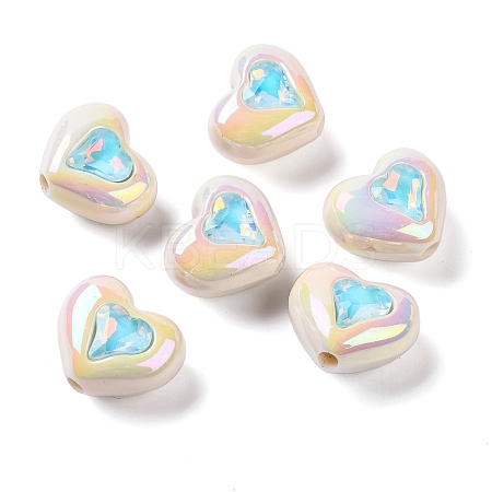 Plating Acrylic Beads OACR-Z022-01C-1