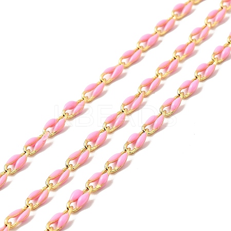 Brass Enamel Curb Chains CHC-C003-13G-05-1