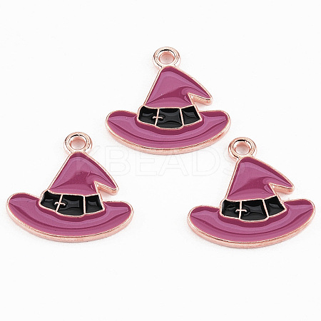 Light Gold Tone Alloy Enamel Pendants LS-ENAM-T018-19A-1