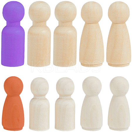 16Pcs 4 Styles Unfinished Wood Puppet WOOD-GF0002-32-1