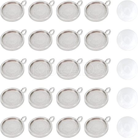 62Pcs DIY 304 Stainless Steel Pendant Making Kits DIY-UN0002-52P-1