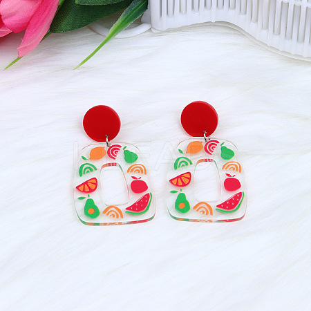 Acrylic Stud Earrings FS-WGE927B-10-1