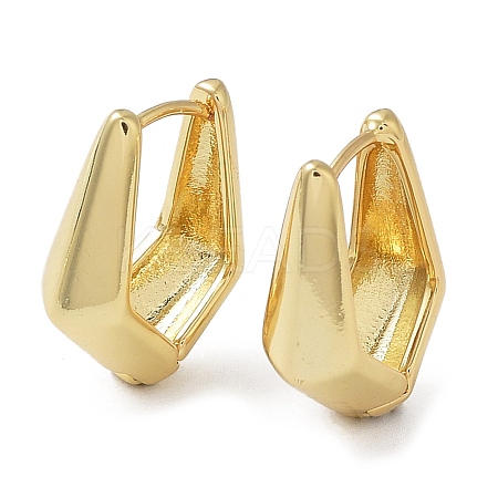 Rack Plating Brass Twist Teardrop Hoop Earrings EJEW-B027-03G-1