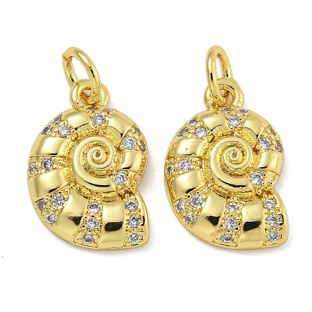 Rack Plating Brass Micro Pave Cubic Zirconia Pendants KK-I718-27G-01-1
