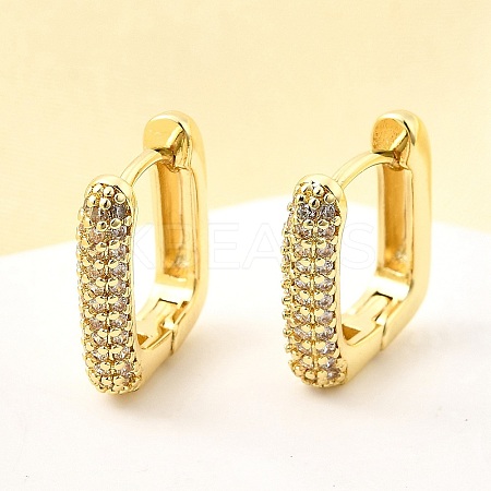 Brass Micro Pave Clear Cubic Zirconia Hoop Earrings EJEW-Z121-10G-1