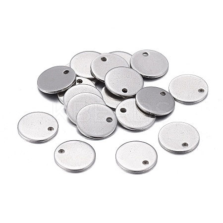 Non-Tarnish 201 Stainless Steel Charms STAS-F255-043P-10mm-1