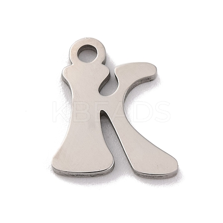 Non-Tarnish 201 Stainless Steel Charms STAS-U016-01P-K-1