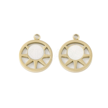 Natural Shell Charms STAS-P366-16G-1