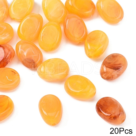 20Pcs Oval Imitation Gemstone Acrylic Beads OACR-YW0002-48C-1