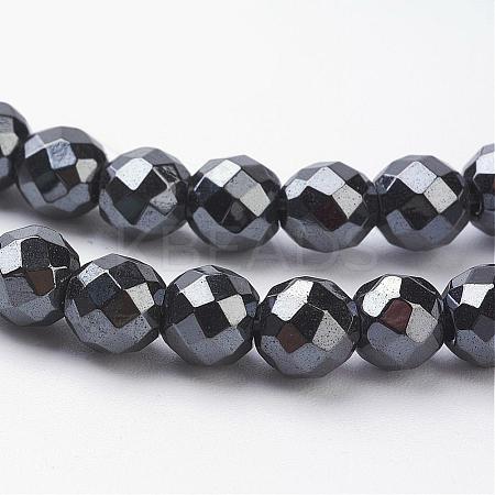 Non-Magnetic Synthetic Hematite Beads Strands HEMA-8D-1-1