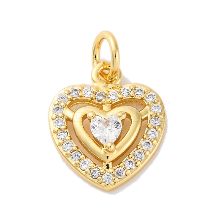 Brass Micro Pave Cubic Zirconia Pendants KK-S510-49G-05-1