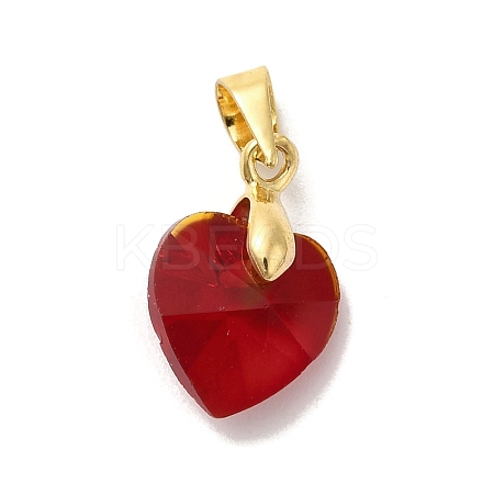 Brass Glass Pendants KK-Z073-14G-03-1