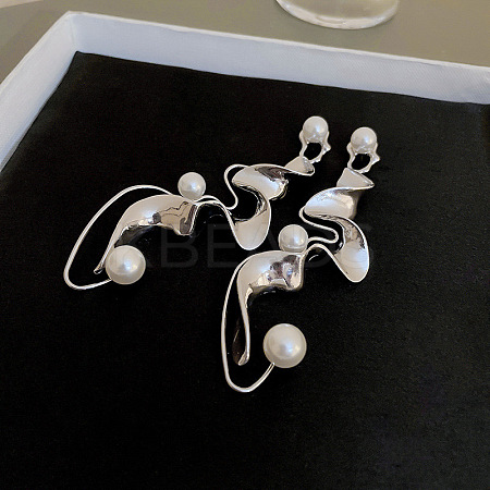 Silver Needle Silver Earrings Fashion Metal Earrings Simple Design Earrings TV7290-18-1