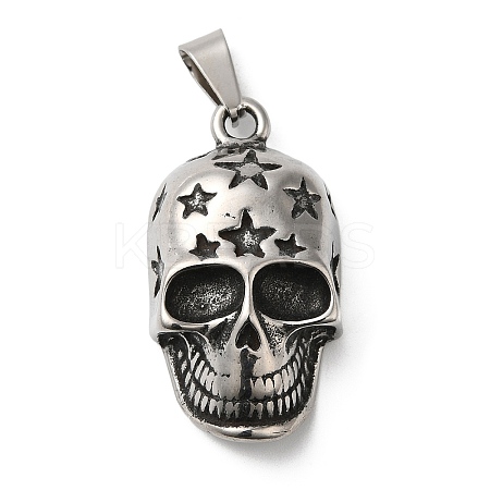 304 Stainless Steel Pendants STAS-Z045-03A-AS-1