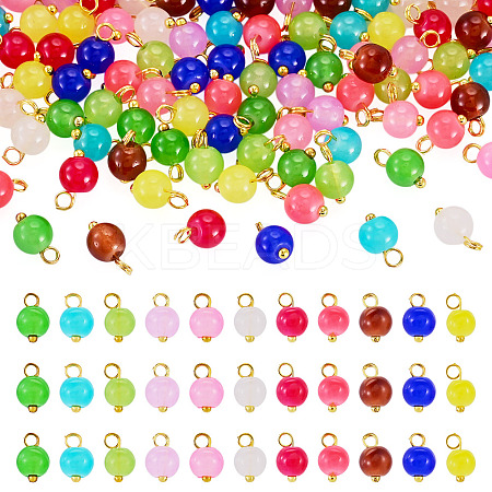 110Pcs 11 Colors Glass Pendants PALLOY-TAC0288-1