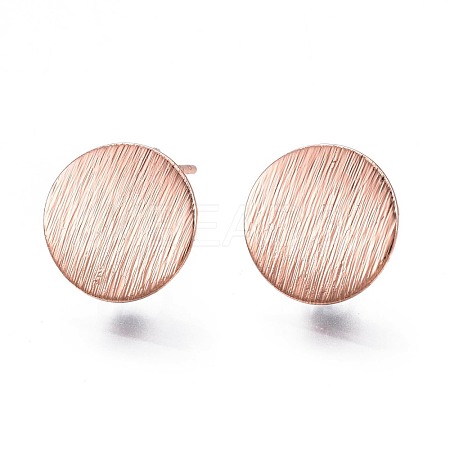 Brass Stud Earring Findings KK-S336-15RG-1