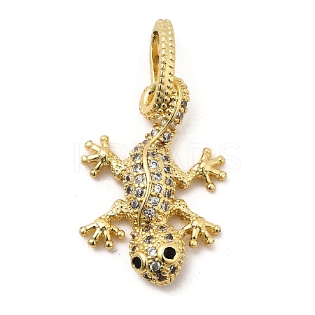 Brass Micro Pave Cubic Zirconia Pendants KK-I360-046G-1