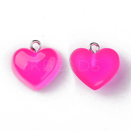 Transparent Resin Pendants RESI-R429-30E-1
