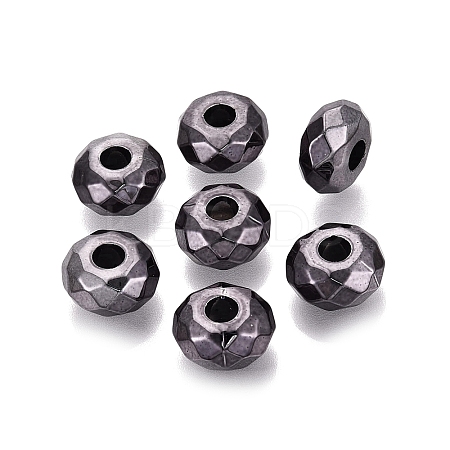 UV Plating Iridescent Transparent Acrylic European Beads OACR-E033-22-02-1