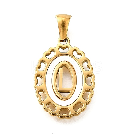 Golden 304 Stainless Steel Pendants STAS-K300-02G-L-1