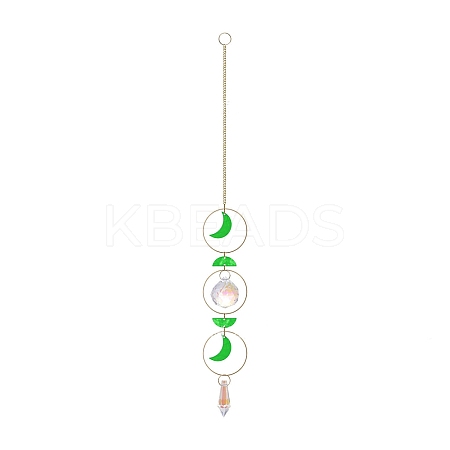 Shell Moon Hanging Ornaments HJEW-P016-01G-D-1