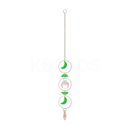 Shell Moon Hanging Ornaments HJEW-P016-01G-D-1
